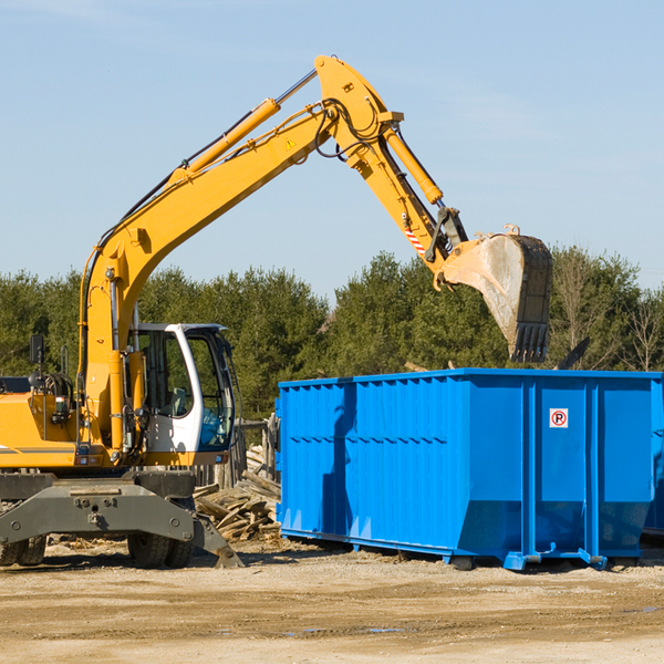 what size residential dumpster rentals are available in McLain